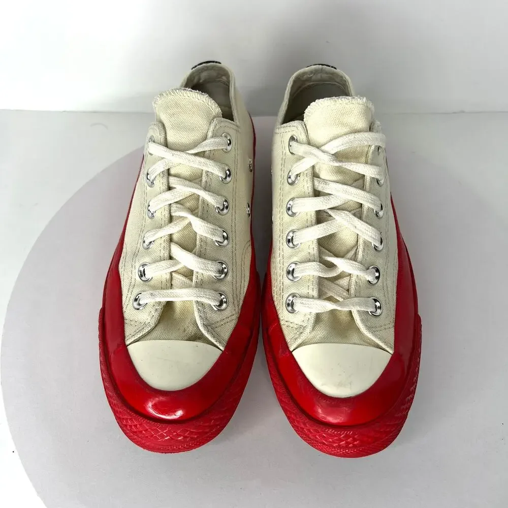 Comme des Garçons PLAY x Converse 7 Womens Red Sole Chuck 70 Low Sneaker